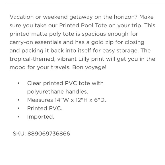 Last one! 🎉 2x Host Pick! 🎉 NWT Lilly Pulitzer Printed Pool/Beach Tote - Picture 12 of 14